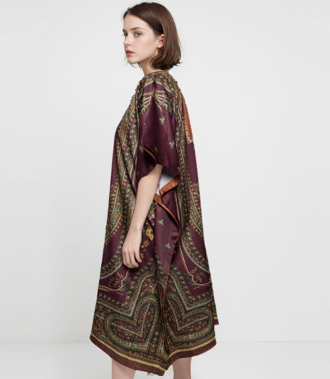 Floral Ganesha Long Kaftan