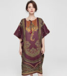 Floral Ganesha Long Kaftan