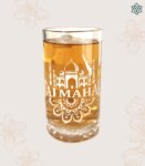 Taj Mahal Mandala White Glass Beer Mug