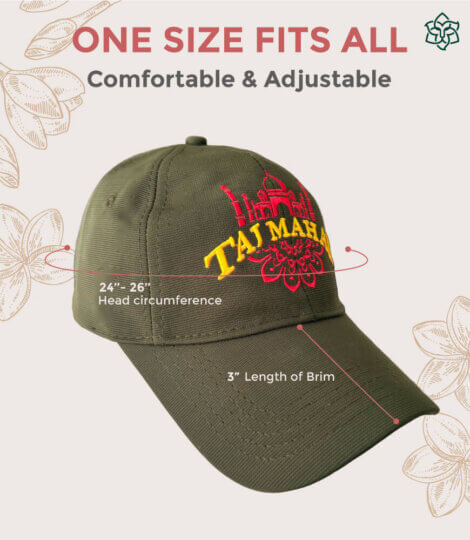 Taj Mahal Mandala Olive Cap