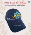 Taj Mahal Mandala Black Cap