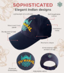 Taj Mahal Mandala Black Cap