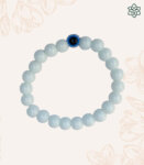 Assorted Marble Beads Evil eye White Bracelet