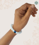 Assorted Marble Beads Evil eye White Bracelet