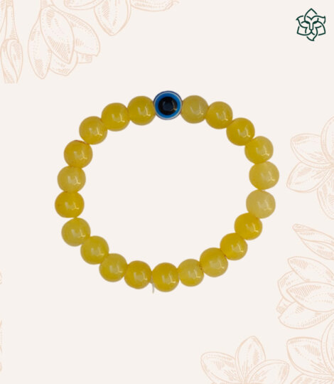 Assorted-Marble-Beads-Evil-Eye-Bracelet-Yellow-1