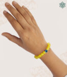 Assorted Marble Beads Evil eye Yellow Bracelet