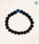 Assorted Marble Beads Evil eye Black Matt Bracelet