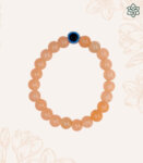 Assorted Marble Beads Evil eye Orange/Peach Bracelet