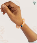 Assorted Marble Beads Evil eye Orange/Peach Bracelet