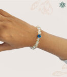 Crystal Evil Eye Beige Bracelet