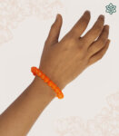 Plain Beads Orange Bracelet