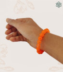 Plain Beads Orange Bracelet