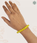 Plain Beads Yellow Bracelet