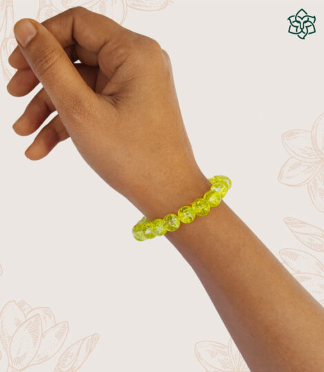 Plain Beads Yellow Bracelet