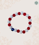 Plain with white Evil Eye Bracelet