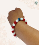 Plain with white Evil Eye Bracelet