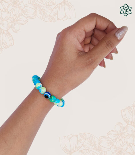 Sea green Evil Eye Bracelet