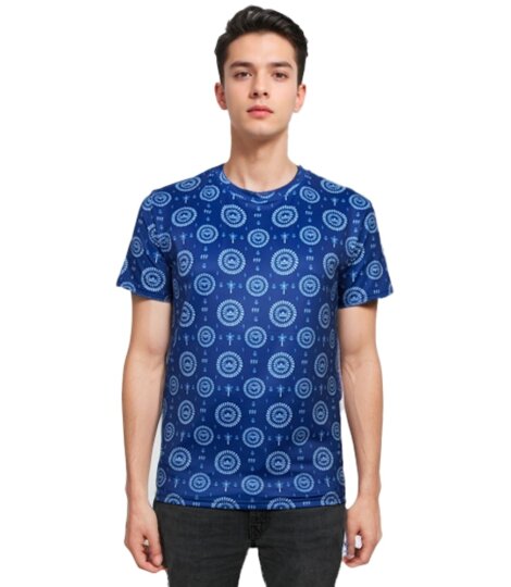 Taj Mahal Warli Blue T-shirt