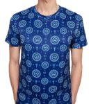 Taj Mahal Warli Blue T-shirt