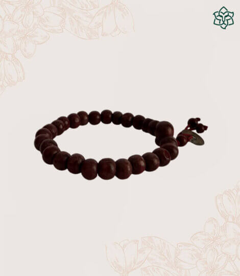 Wooden Brown Beads Medium Bracelet